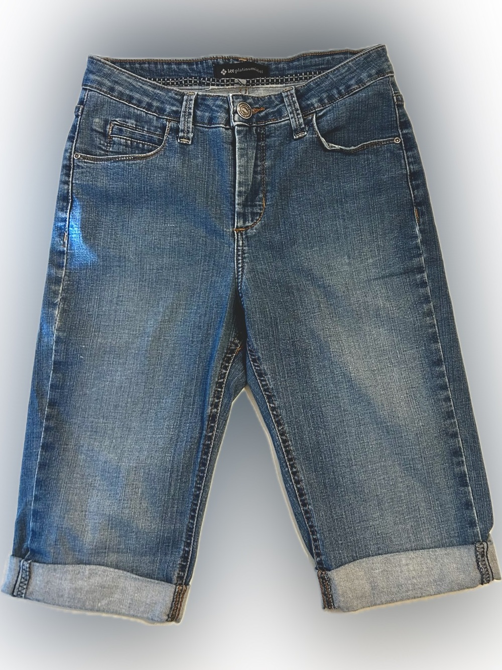 Lee Platinum Label Women’s Blue Denim Relaxed Bermuda Shorts Size 4